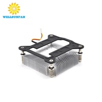Ventilateur de refroidissement CPU personnalisé de haute qualité WellSunFan, dissipateur thermique haute performance, ventilateur à caloduc, contrôle PWM, silencieux 28dBA, 75W TPD pour ordinateur