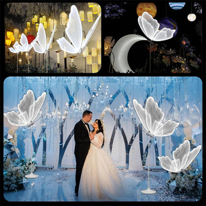 Lámpara de pie de mariposa para boda al por mayor decoración de mariposas iluminación de mariposa romántica colgante para decoración de fondo de fiesta - Product Image 6