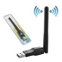 Adaptor WiFi USB Mini MT7601, kartu jaringan nirkabel 150Mbps, penerima Wi-Fi untuk PC Desktop Laptop 2.4GHz