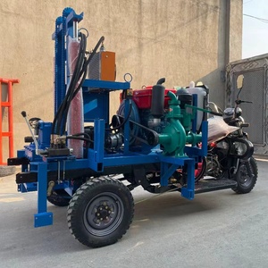 Machine de forage portable à petit <span class=keywords><strong>prix</strong></span>, diesel, 100m 150m 200m, hydraulique, tricycle, pour forage de puits d'eau - Product Image 2