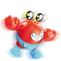 Jouet robot crabe électrique en plastique, succès mondial - Chant et danse, amusement pour les enfants de 0 à 3 ans, cadeau idéal pour les garçons et les filles de 1 à 2 ans