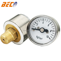 1inch 25mm Paintball 10kg Mini Air Pressure Gauge With Stainless Steel Case Bunden Tube Mini Barometer
