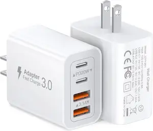 40W USB C sạc Cube tường cắm nhanh chóng sạc khối, 4-Port PD + QC Power Adapter Loại C hộp cho Iphone 14131211pro maxxsxr87,
