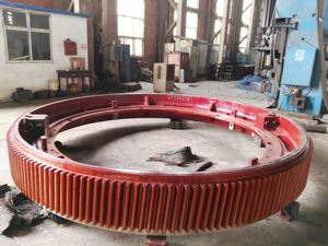 Piezas de repuesto para horno rotatorio de cemento Diámetro 11 M anillo de engranaje de circunferencia de diente recto de fundición para planta de cemento - Product Image 4