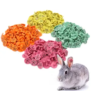 Wholesale Colorful Rabbit Ear Tags Livestock Identification Card Customizable TPU Rabbit Ear Tag for Sale