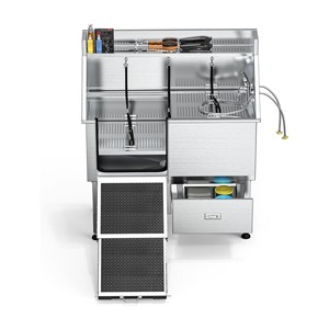 Özel Köpek Yıkama İstasyonu 50 inç Paslanmaz Çelik Köpek Bakım Küveti Büyük Küçük Köpekler İçin - Sessiz Kalınlaştırılmış Tasarım - Product Image 2