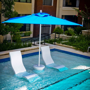 Outdoor Plastic Chaise Lounger Hotel <strong>Beach</strong> Daybed Pool Lounge <strong>Chair</strong> - Product Image 2