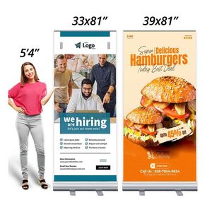 Portable Display Backdrop Banner Aluminum <b>Frame</b> Step Repeat Banners for Event Trade Shows Advertising Carrying Case - Product Image 3
