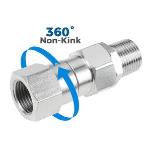 Stim Stainless Steel 3/8 Connector For High <b>Pressure</b> <b>Washer</b> Water Gun <b>Hose</b> 4500Psi - Product Image 3
