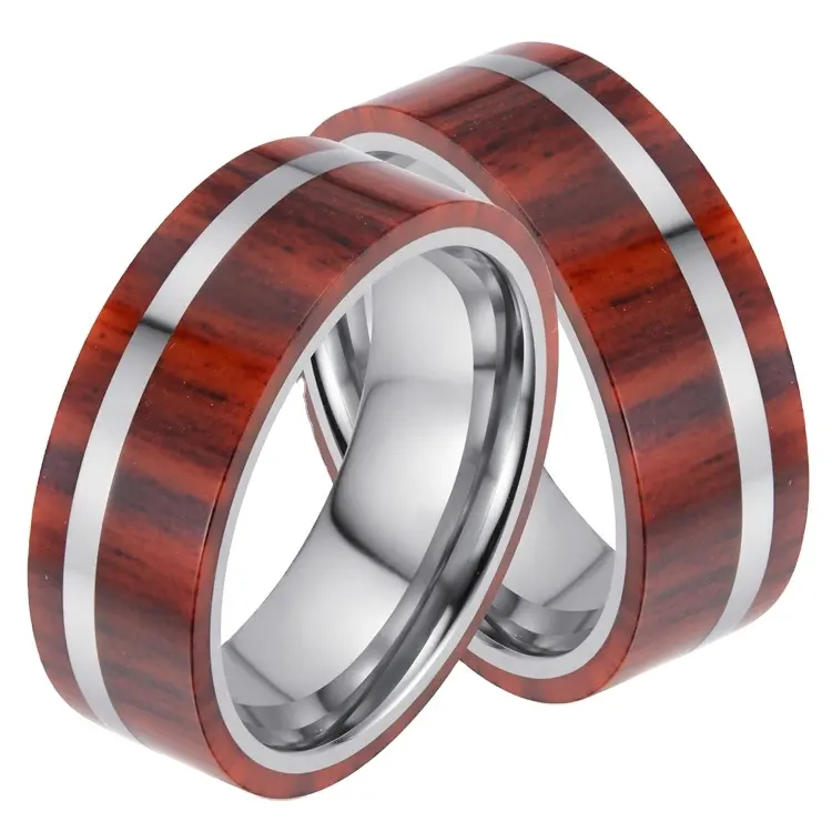 großhandel hochglanz polierter ehering wolfram hartmetall herren ringe mode teak wolfram ring 8 mm 6 mm