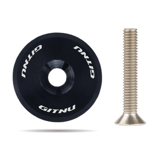 Gitnu Aluminum Alloy Stem <b>Cap</b> 22.2mm Laser Engraved CNC Machined For <b>Mountain</b> Road Bike - Product Image 3