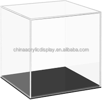 Cube de rangement en acrylique transparent transparent personnalisé, boîte carrée
