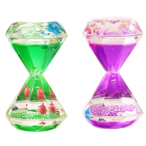 Wholesale creative double drill Marine animal oil drop hourglass ornaments floating dolphin dynamic oil drop for home decor gift