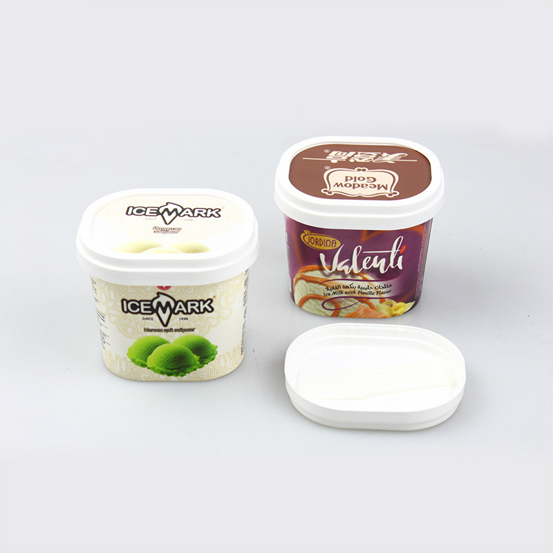 Custom Printed Paper Cups Packaging Thickened Craft Pulp Container Ice Cream Cup Factory Price