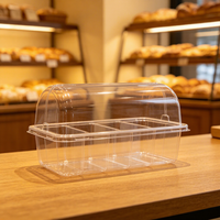 Boîte en blister PET transparente, écologique, de qualité alimentaire, avec couvercle personnalisable, pour mille-feuilles, pâtisseries croustillantes, vente au détail en supermarché, protection en plastique