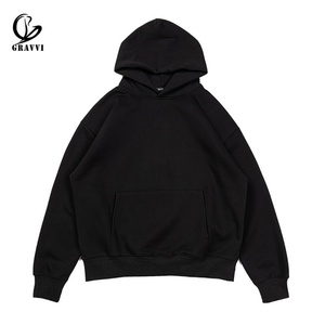 Sweat à capuche GRAVVI 1 imprimé pour homme, style vintage streetwear, coupe oversize, noir, hip-hop, rétro - Product Image 1