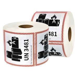 ฉลากเตือนเคลือบ UV กันน้ำใช้กระดาษเปราะบางแบบด้านเดียวฉลากสีแดง - Product Image 3