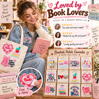 Patch brodé thermocollant ou à coudre pour les amoureux des livres, avec motifs de lecture, littéraires, mignons, drôles et confortables, pour club de lecture et filles