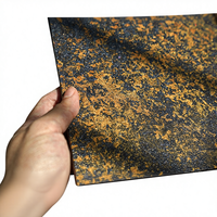 Plaque de placage flexible grand format, panneau de marbre artificiel effet ciment doré, luxe léger, écologique, durable, ignifuge pour chambre à coucher