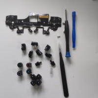 Kit complet de micro-contrôleurs Omron 12 touches, 8 touches, 4 touches pour manette PS5 avec bouton de menu surélevé