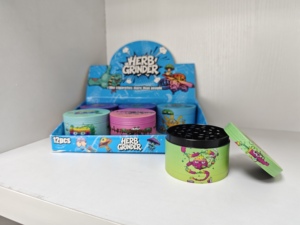 Round Zinc Alloy Manual Modern <b>Herb</b> <b>Grinder</b> 63mm with Full Printed Art Design for Accessory - Product Image 5