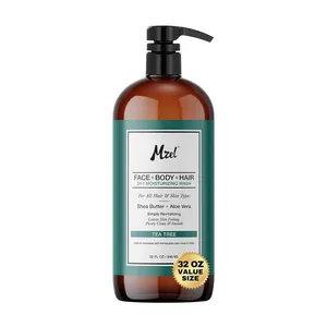 Private Label Men 3-in-1 Wash Shampoo idratante balsamo e bagnoschiuma per uomo, adatto a tutti i tipi di pelle e capelli