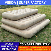 Matelas pneumatique en PVC gonflable, compact et pliable, lit simple/double pour le camping et l'utilisation intérieure/extérieure