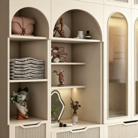 Armoire Moderne pour Enfants en Bois Massif Écologique, Penderie Autoportante Grande Capacité, Meuble de Rangement Domestique avec Portes Shaker, Rangement Personnalisé