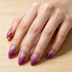 <span class=keywords><strong>Ongles</strong></span> press-on Dihang Purple Wave Style Cat Eye Almond - Product Image 1