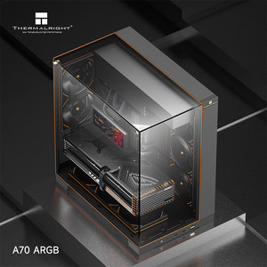 علبة كمبيوتر جديدة من ثيرمالرايت A70 ARGB سوداء بتصميم برج كامل ATX مع شريط إضاءة، هيكل ألعاب، خزانة كمبيوتر - Product Image 6