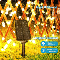 Lampes solaires de jardin 100 LED, boules lumineuses de 12 cm, IP65, guirlandes lumineuses décoratives d'extérieur