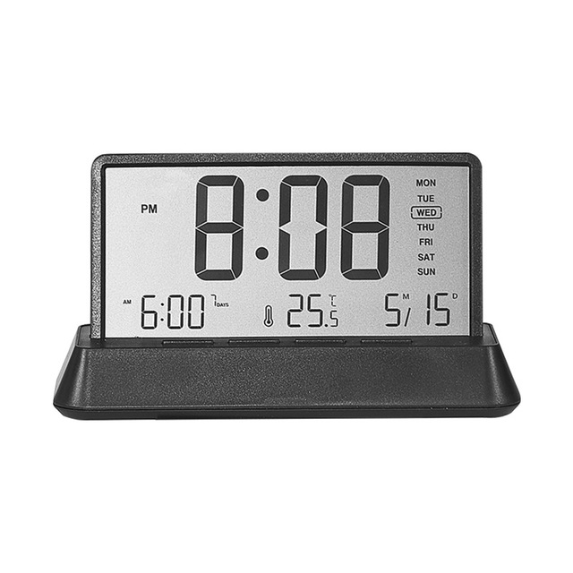 Creative New Small Fresh Digital and Analog Multi-Function Alarm Clock Simple Opaque Electronic Design