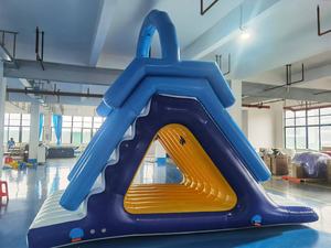 Sıcak satış yüzer kaya duvar şişme su tırmanma duvarı yat şişme su için şişme yüzer tırmanıcı duvar - Product Image 4