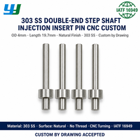 Goupille de connexion intégrée moulée en plastique, non standard, à double pas, à axe long, pour tournage CNC, OEM d'usine