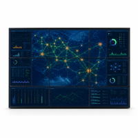 Mur vidéo LCD industriel 55 pouces avec cadre de 0,88 mm, écran de jonction 24/7 pour centre de commande énergétique
