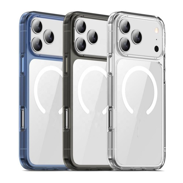 For iphone 18 Pro Max case Good Quality Luxury  Transparent TPU PC Shockproof Magnetic Cover for iPhone 18 17 16 Pro Max