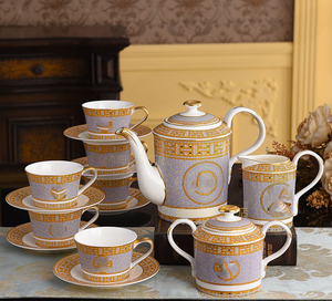 Juego de Vajilla de Porcelana Fina con Incrustaciones de Oro, Estilo Contemporáneo de Lujo, con Juego de Cubiertos para Regalos - Varias Especificaciones - Product Image 4