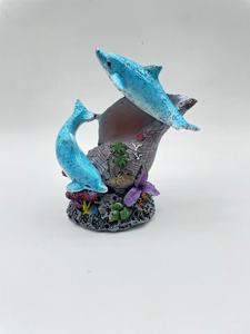 รูปปั้นปลาโลมาสีน้ำเงินขวดทะเลทำด้วยมือทำจากเรซินตกแต่งบ้านบ้านทะเลทะเลทะเลโลโก้สัตว์ม้าน้ำออกแบบได้ตามต้องการ - Product Image 3