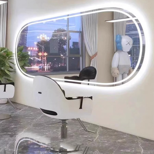 Special Men's Oil Head Shop Hair Cutting Wall <b>Mirror</b> Barber Shop Ironing Dyeing Salon Furniture Internet Celebrant <b>Mirror</b> <b>Table</b> - Product Image 3