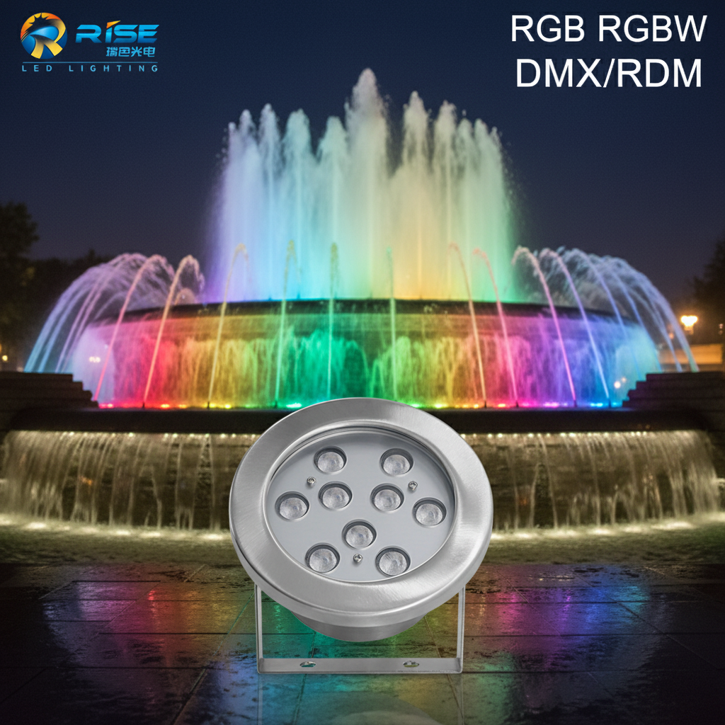 LED RGB Pool Lights Underwater Light for Landscape IP68 Stainless Steel 24V 27W-36W