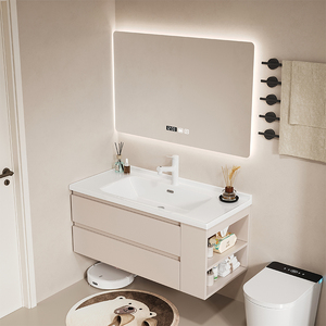 Noah Ark 0035 Modern Vanity Combo LED Espejo inteligente Montado en la pared MDF/Construcción de madera maciza Diseño de color personalizable para - Product Image 2