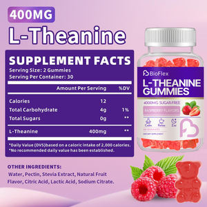 อาหารเสริมแอล-ธีอะนีน รสราสเบอร์รี่ 400 มก. แบบเคี้ยวได้ ช่วยให้สงบ หลับสบาย และผ่อนคลาย แอล-ธีอะนีน กัมมี่ สำหรับเด็กและผู้ใหญ่ - Product Image 4