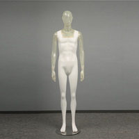Mode-Bekleidungsgeschäft 187cm Ganzkörper-Männliche FRP-Schaufensterpuppe mit Verstellbaren Armen und Ständer