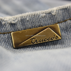 Thiết kế thời trang khắc tên thương hiệu tùy chỉnh kim loại logo nhãn Tag cho quần áo - Product Image 3