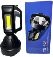 Dual <b>Light</b> Source <b>LED</b> Handheld Searchlight COB Side Flood + Main Spotlight <b>Rechargeable</b> Portable Work Lamp Anti-tip Base - Product Image 5