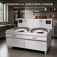 Cuisinière à induction professionnelle pour wok, équipement de cuisson chinois électrique pour cantines et cuisines d'hôtels