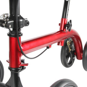 רגל מברך פלדה מתקפל קטנוע קדמי גלגל הברך עם מושב - Product Image 6