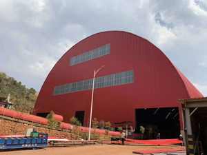 Сборная космическая рама изогнутая Арочная Крыша стальная Строительная бочка хранилище для хранения угля - Product Image 3