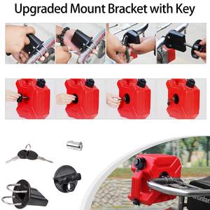 Réservoir de carburant ATV 5L 1.3 gallon bidon de gaz avec support de verrouillage réservoir de carburant de secours pour ATV <span class=keywords><strong>moto</strong></span> la plupart des voitures - Product Image 4