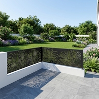 Clôture de jardin en acier galvanisé découpée au laser, écran d'intimité extérieur en métal perforé, clôture décorative pour cour arrière, personnalisable, Australie
